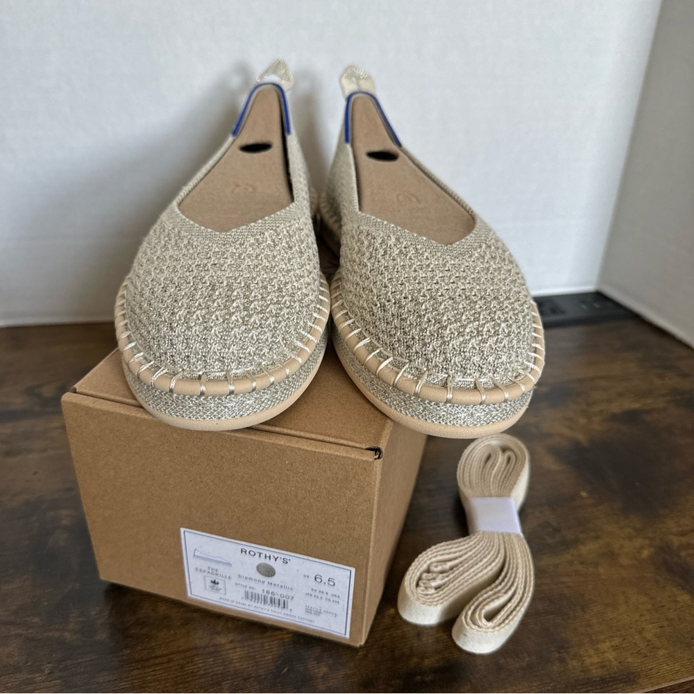 Rothy's Cream Knit Flats